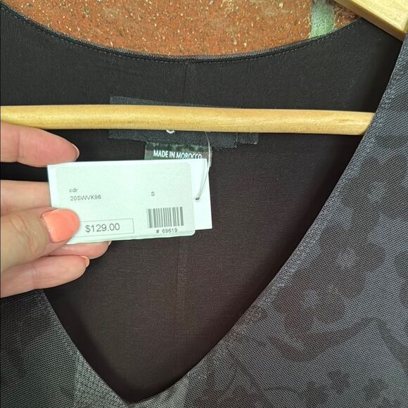 Desigual Black and Floral Sheer Dress - Picture 7 of 8